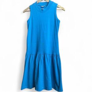 Vintage USA Made “Sunbelt Sportswear” Drop waist Blue Sleeveless Dress